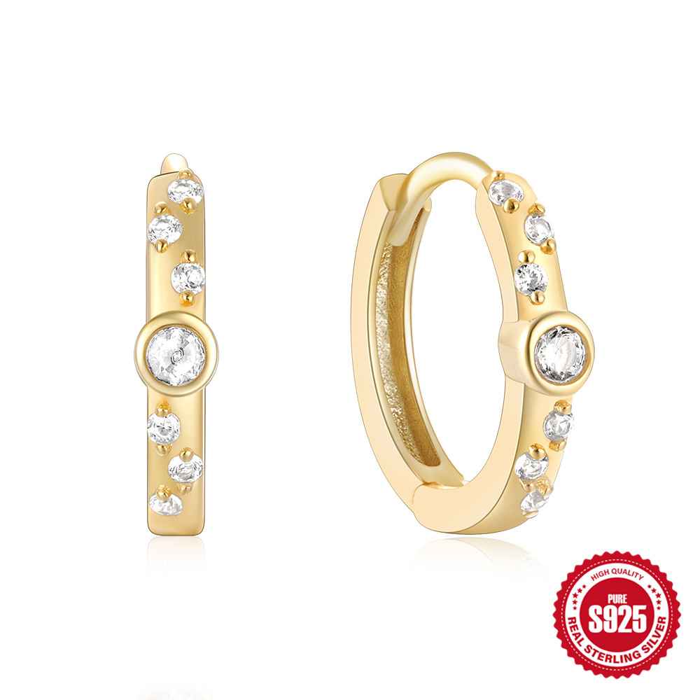 10 Stunning Designs: Multicolored CZ Tiny Huggie Earrings – Elegant and Versatile Jewelry - Image 11