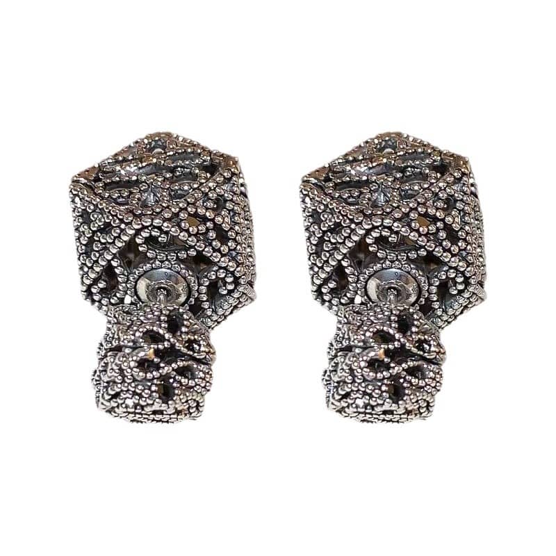 Retro Hollow Square Double Sided Earrings - Image 2